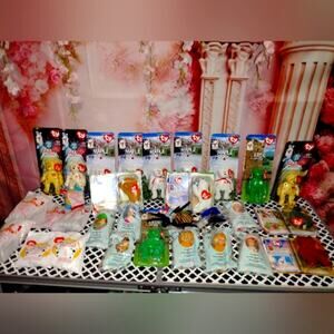 Bundle of 28 vintage and rare ty McDonald's beanies